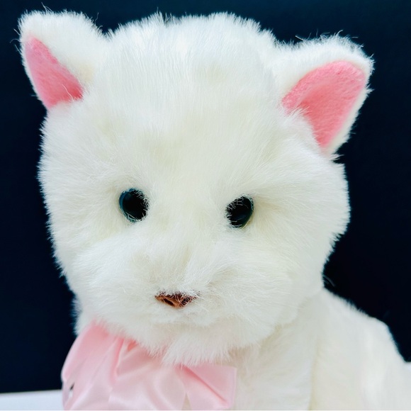Vintage Fairview White Cat Blue Eyes 9” Plush Stuffed Animal Toy Thailand - Picture 3 of 11